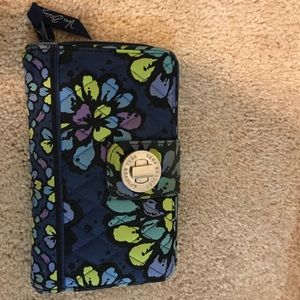 Vera Bradley Indigo Pop Turn Lock Wallet